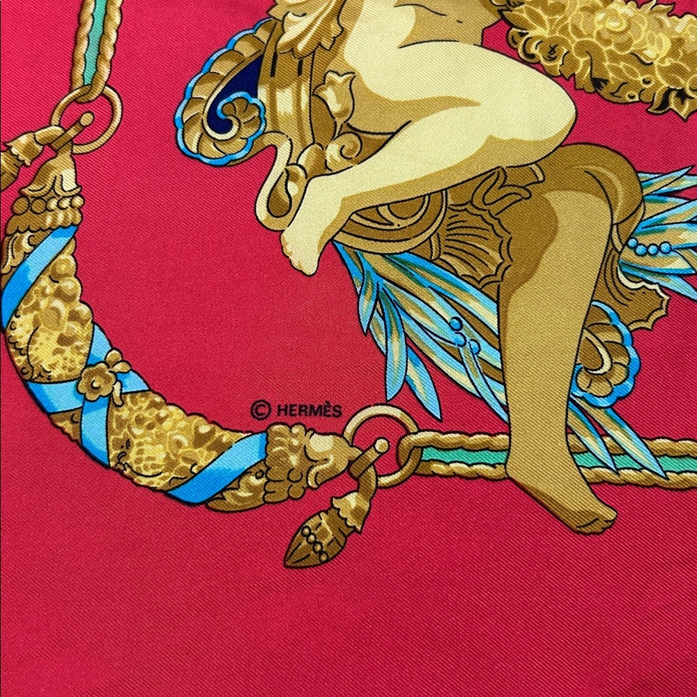 Vintage Hermes Silk Scarff “Homage A Charles Gabriel” - Picture 9 of 11